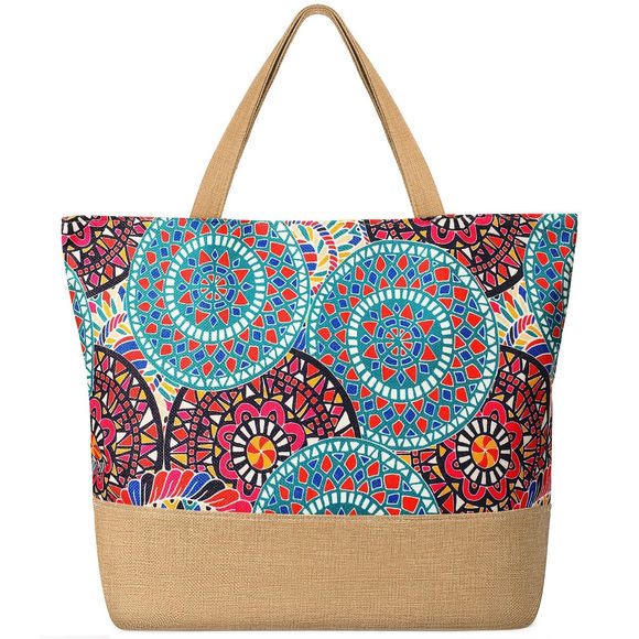 Beach Bag, Large Beach Tote Bags With Zier, Woven Straw Tote XD - Picture 1 of 8